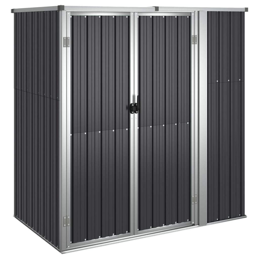 NNEVL Garden Tool Shed Anthracite 161x89x161 cm Galvanised Steel