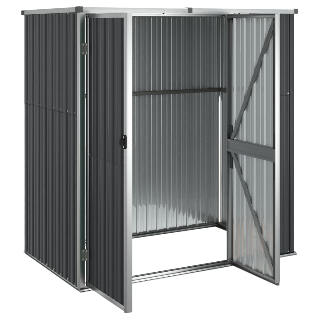 NNEVL Garden Tool Shed Anthracite 161x89x161 cm Galvanised Steel