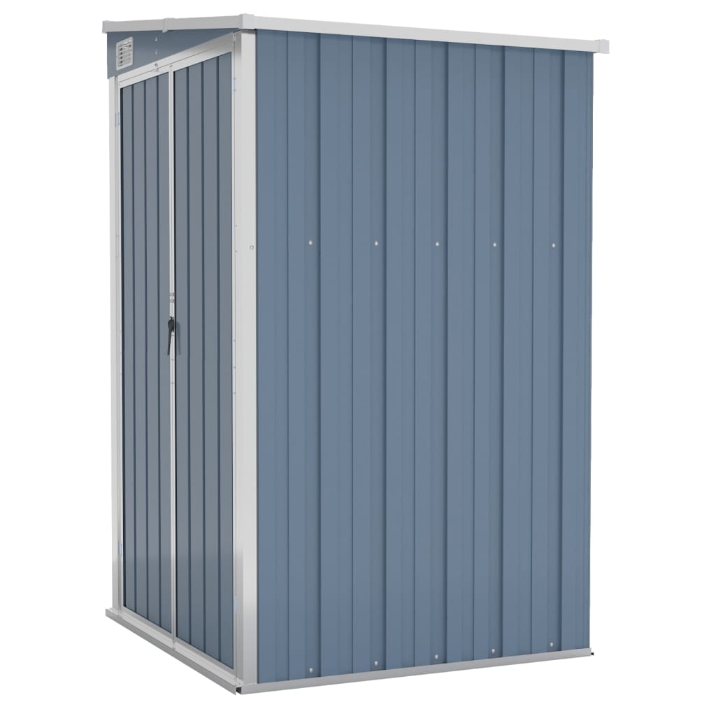 NNEVL Wall-mounted Garden Shed Grey 118x100x178 cm Galvanised Steel