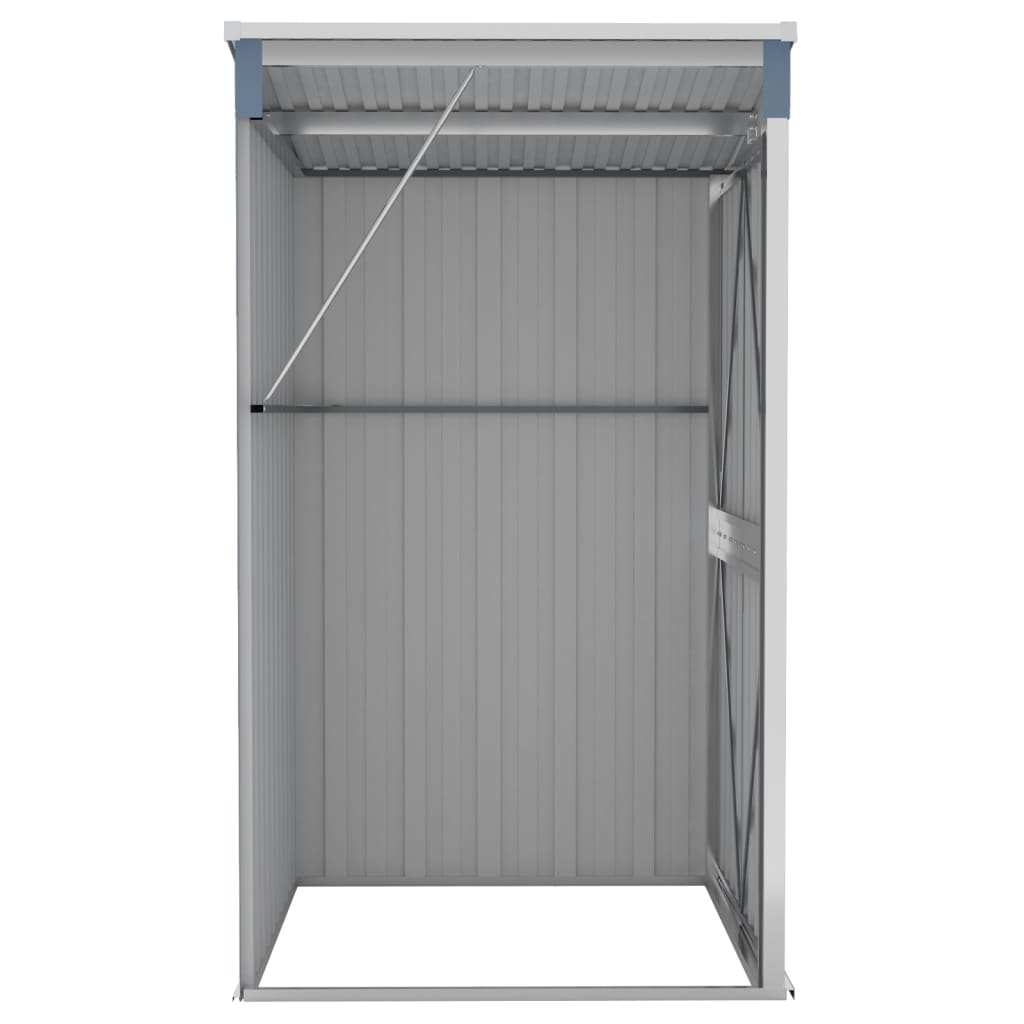 NNEVL Wall-mounted Garden Shed Grey 118x100x178 cm Galvanised Steel