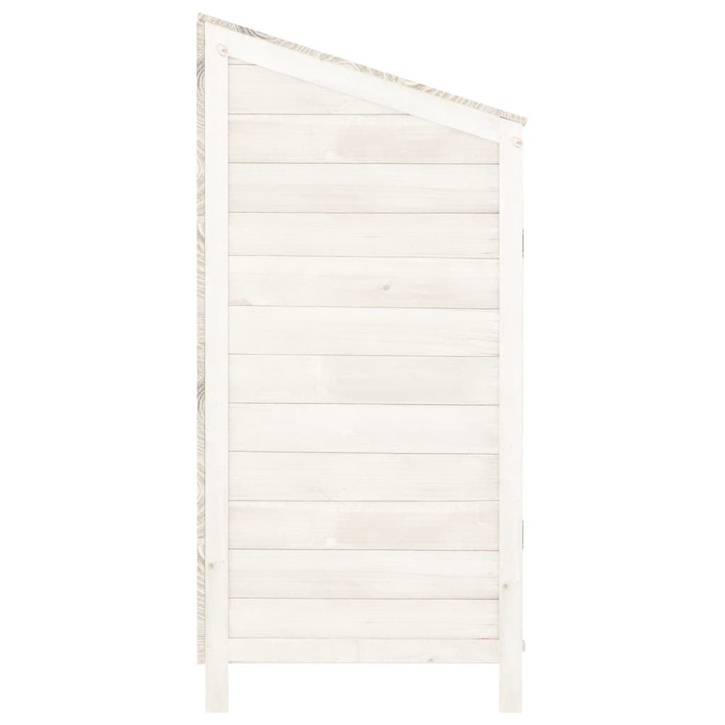 NNEVL Garden Shed White 102x52x112 cm Solid Wood Fir