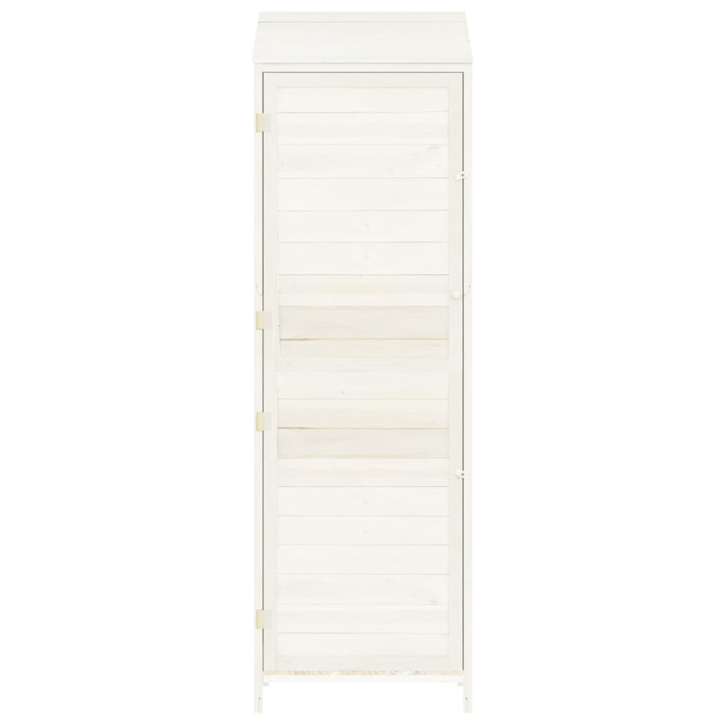 NNEVL Garden Shed White 55x52x174.5 cm Solid Wood Fir