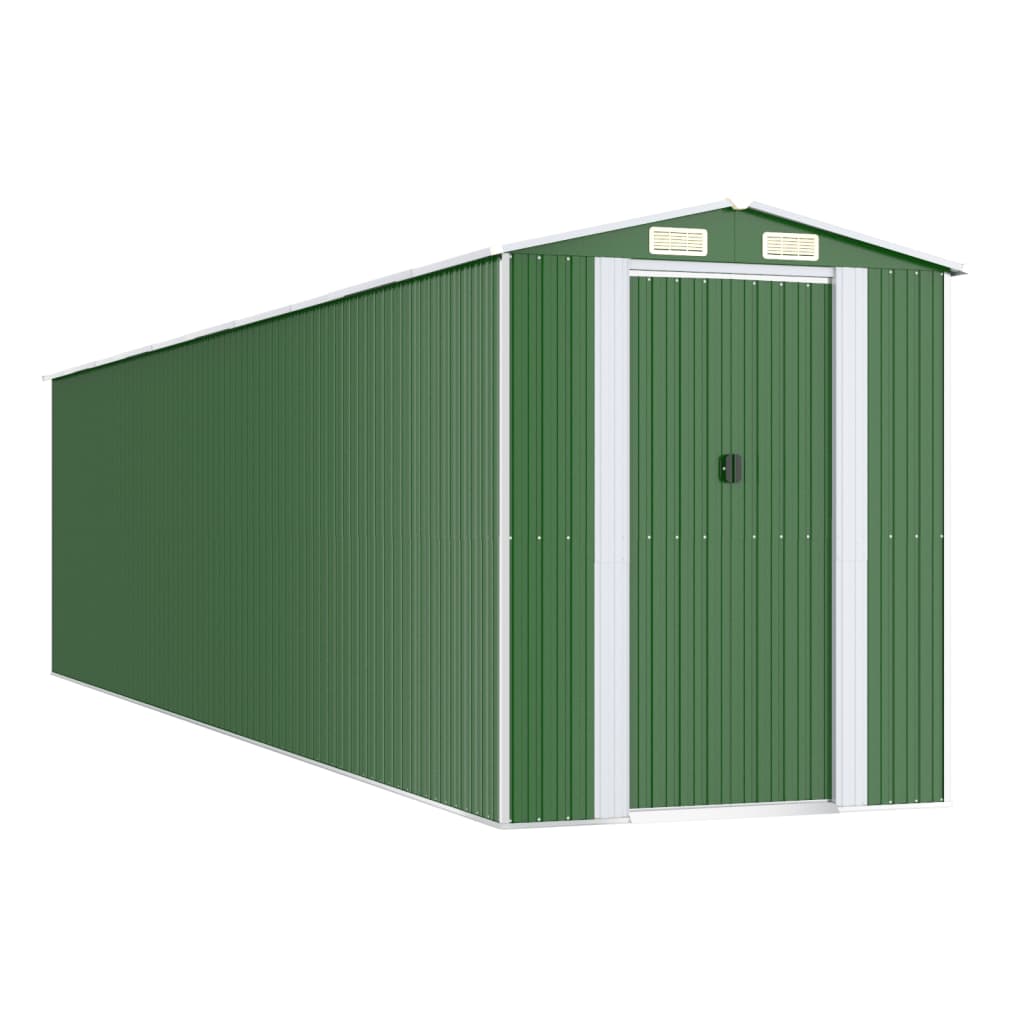 NNEVL Garden Shed Green 192x855x223 cm Galvanised Steel