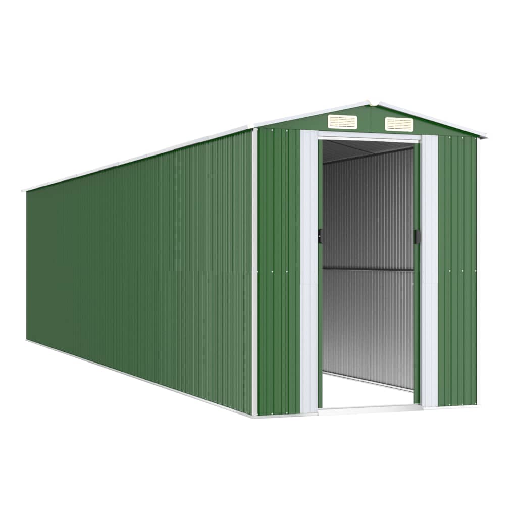 NNEVL Garden Shed Green 192x855x223 cm Galvanised Steel