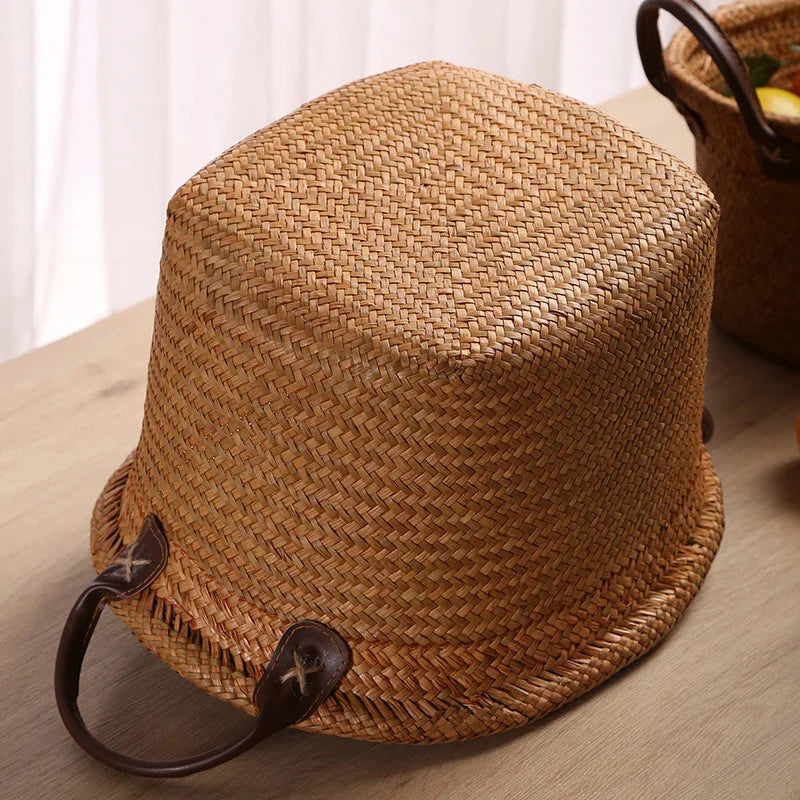 Foldable Seagrass Wicker Basket