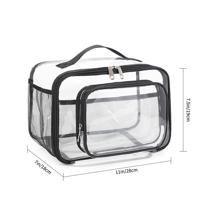 Clear PVC Tote Bag with Handle – Transparent Organizer Bag