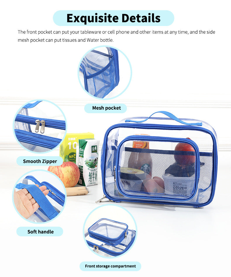 Clear PVC Tote Bag with Handle – Transparent Organizer Bag